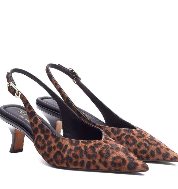 rag & bone Shoes - Rag & Bone Madison 7 Leopard Calf Hair Slingback Kitten Heel Pumps Sz 37 M $468